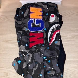 Bape Space Camo Hoodie Full Zip Sz. M